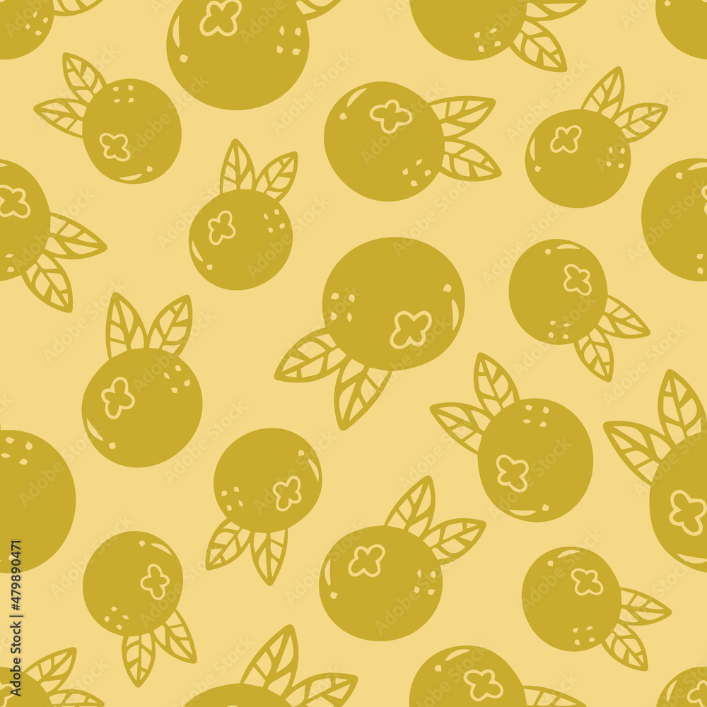 Seamless pattern of hand drawn blueberry in golden color. Background for print wrapping, packaging, copybook and other design. Seamless pattern of hand drawn blueberry in golden color. Background for print wrapping, packaging, copybook and other design.