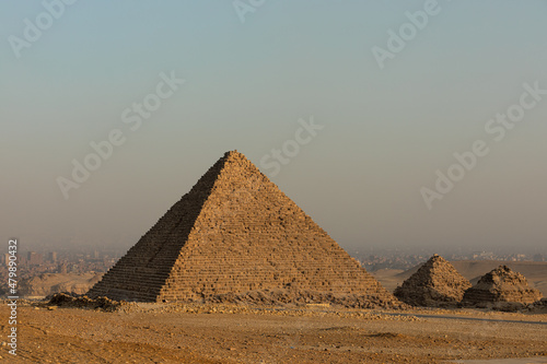 A perfect pyramid in Giza Pyramid Complex  Egypt