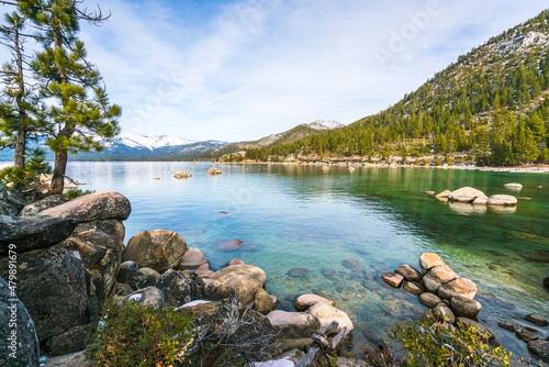 beautiful Lake tahoe on sunny day.