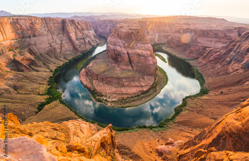 beautiful horseshoe bend at sunset,Page,Arizona,usa.