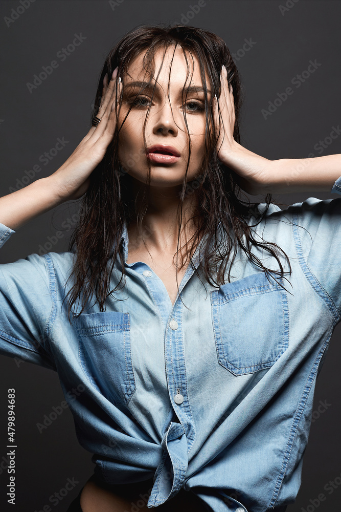 Sensual Beautiful Girl with wet hair Sensual Beautiful Girl with wet hair