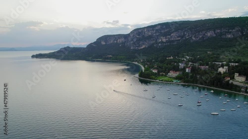 4K drone view of Lake of Garda
