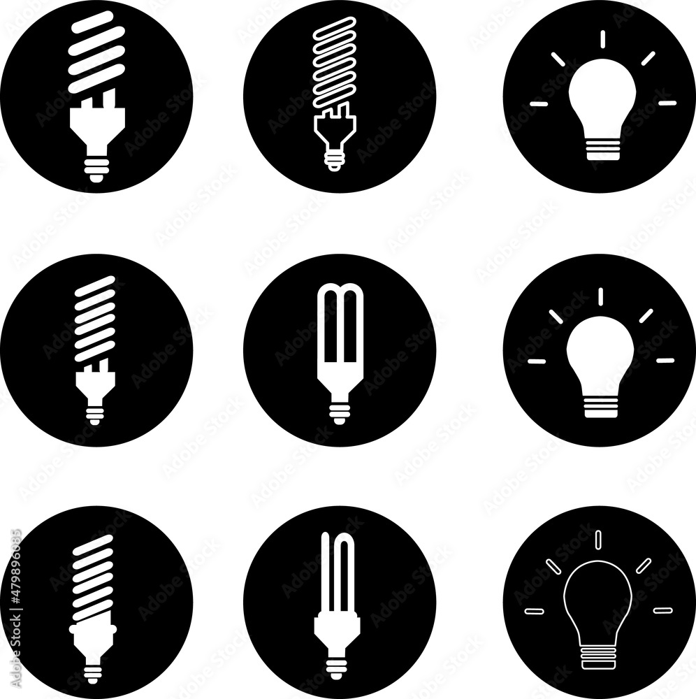Light bulbs. Bulb icon set.eps Light bulbs. Bulb icon set.eps