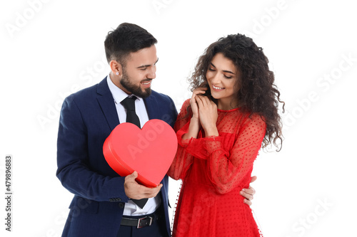 Young man greeting his girl...