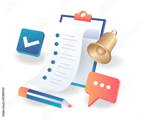 Important schedule reminder notes from smartphone app