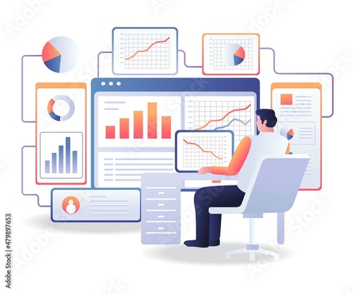 Seo Optimization analyzing data for investment business