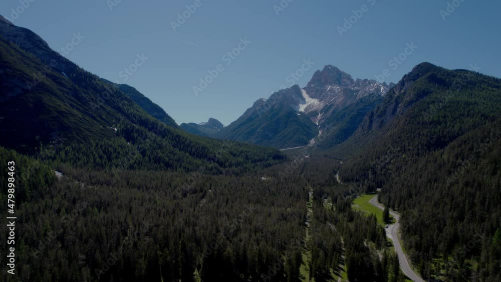 4K drone view of Italian Alps, Dolomites, Italy Europe. Beautiful nature scenery and scenic travel destination. 4K drone view of Italian Alps, Dolomites, Italy Europe. Beautiful nature scenery and scenic travel destination.