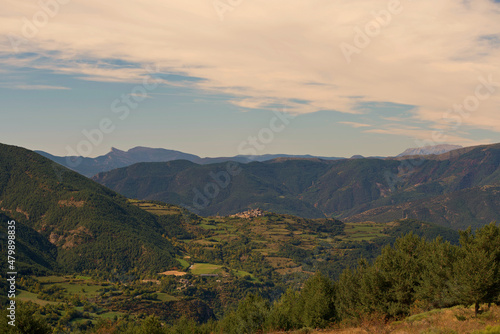 Aiguestortes Park in north of Lleida.  Gerber lake and waterfall, Espot, Esterri d'ansu and Sort Town in Catalonia © Fran