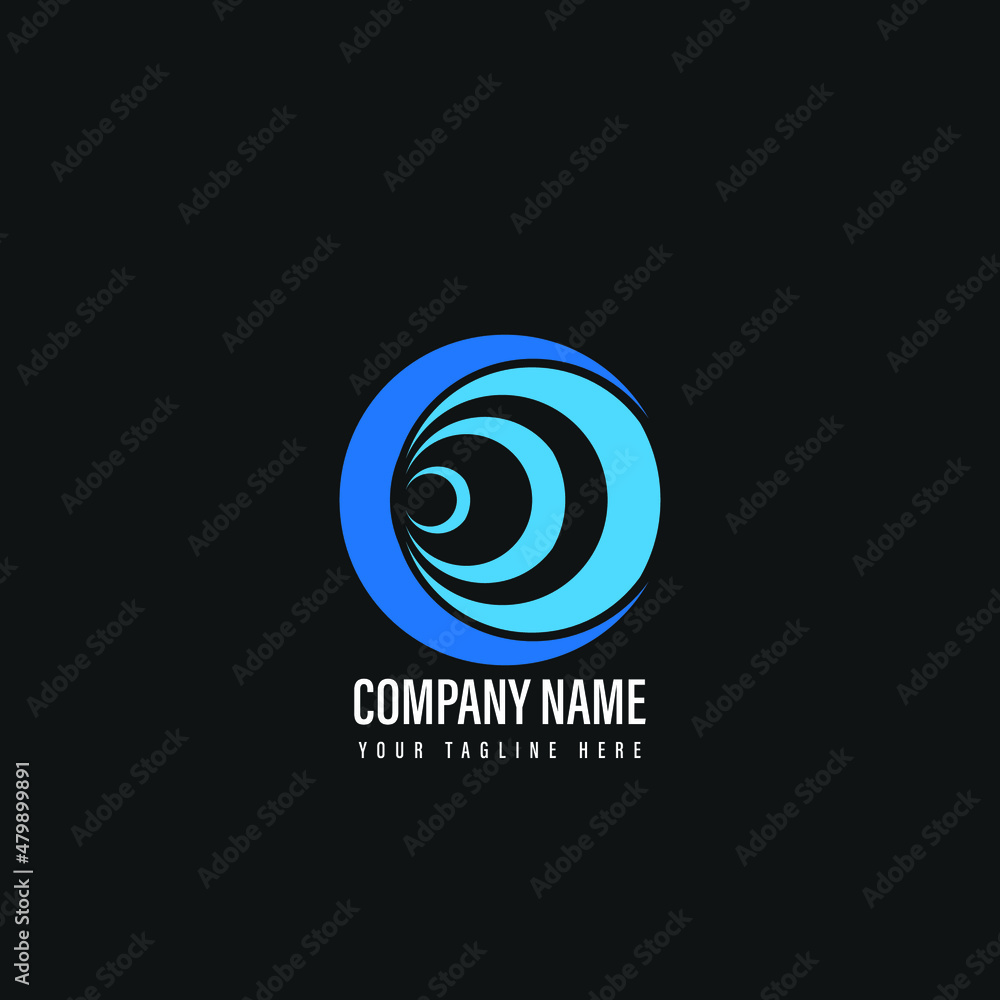 Abstract Business Circle logo icon. Company, Media, Technology style vector design
