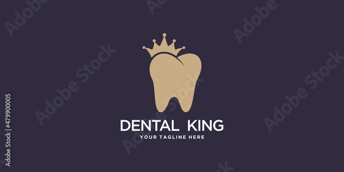 Dental logo design concept Premium Vector
