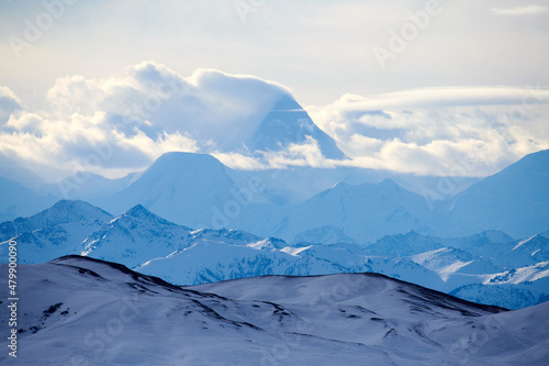 Khan-Tengri peak Khan Tengri is a mountain of the Tian Shan mountain range. Khan Tengri is a massive marble pyramid, covered in snow and ice.