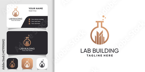 Building labs logo design concept Premium Vector