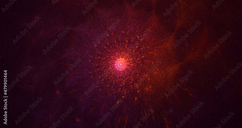 3D rendering abstract multicolor technology fractal light background