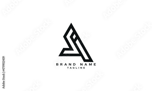 SI, IS, Abstract initial monogram letter alphabet logo design