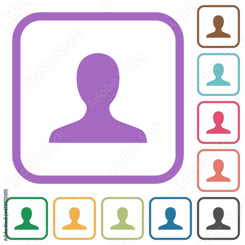 Blank user avatar simple icons