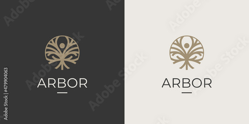 Photo Abstract arbor tree logo