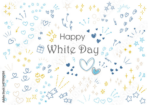 手書き 手描き ホワイトデー　落書きアイコンセット