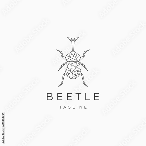Beetle logo vector icon design template