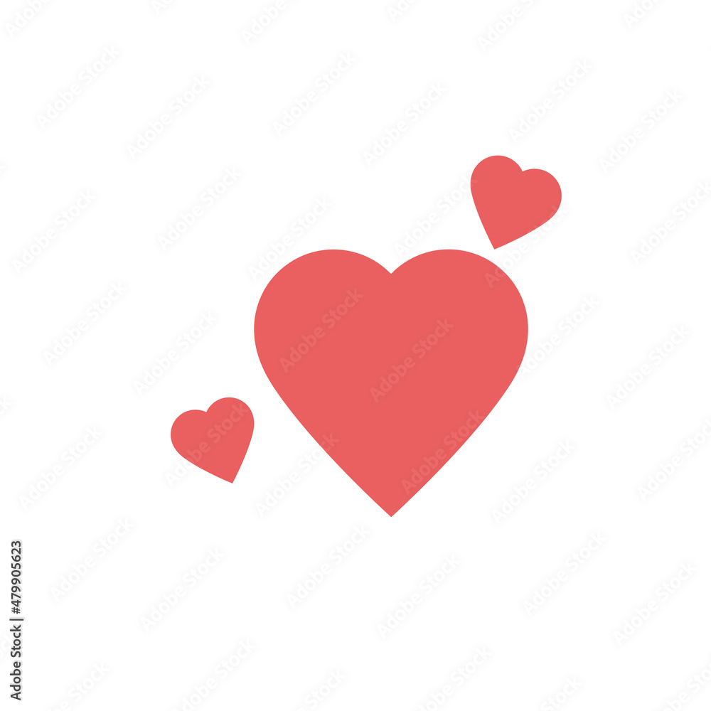 Love heart icon design template vector isolated