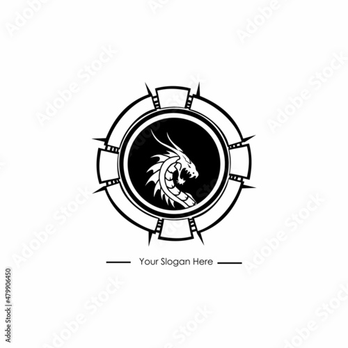 dragon head logo abstract animal head logo vector inspiration