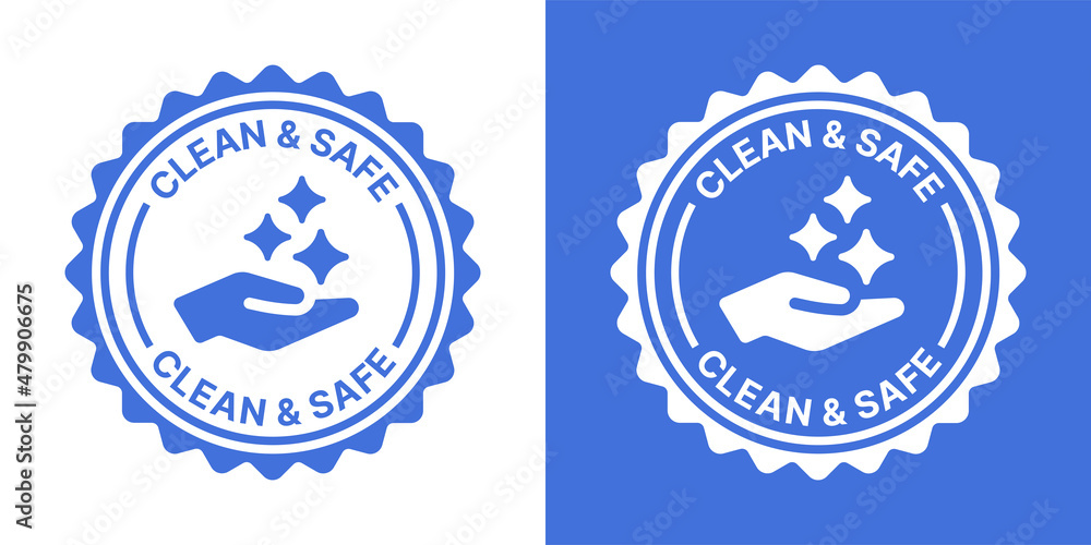 Clean & safe vector label.