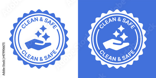 Clean & safe vector label.