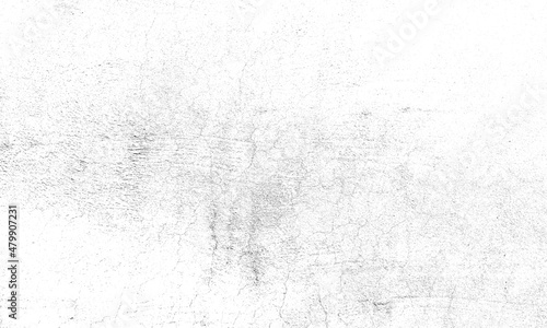 Slika na platnu Distressed halftone grunge black and white vector texture of concrete floor background for creation abstract vintage