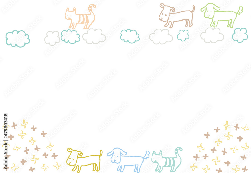 北欧風 犬と猫と雲と 北欧風 犬と猫と雲と