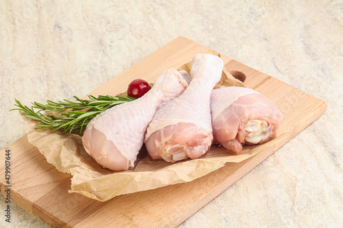 Raw chicken leg Drumstick for cooking