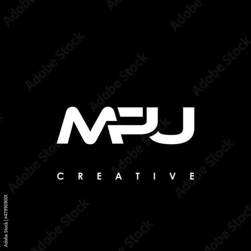 MPU Letter Initial Logo Design Template Vector Illustration