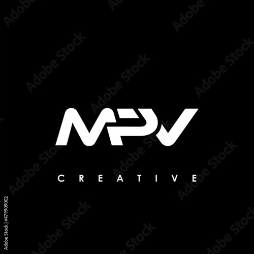 MPV Letter Initial Logo Design Template Vector Illustration photo