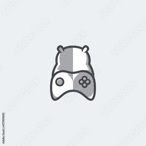 Cute Hamster Gaming Logo Design © bimalkan