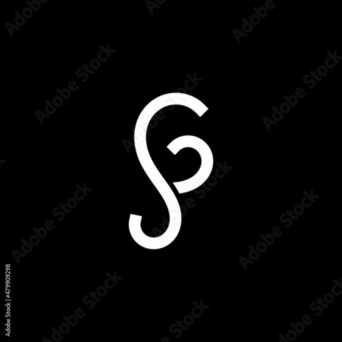 letter f g monogram logo design