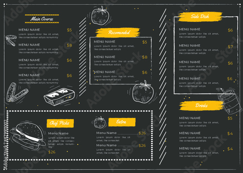 Food Menu Trifold