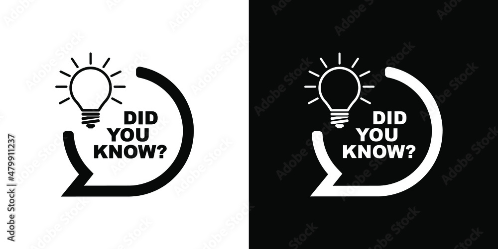 did you know sign on white background	