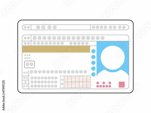 運転免許証（ゴールド免許）のイラスト
