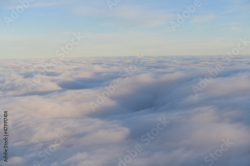 Passenger view from a commercial airplane