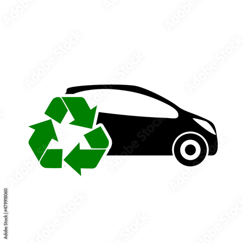Car Recycling icon isolated on white background