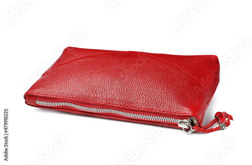 Wallpaper Mural Stylish red cosmetic bag isolated on white Torontodigital.ca