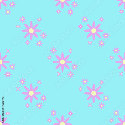 flower seamless pattern background for decorative website banner or house wallpaper and gift wrapping paper or fabric graphic design © piggu