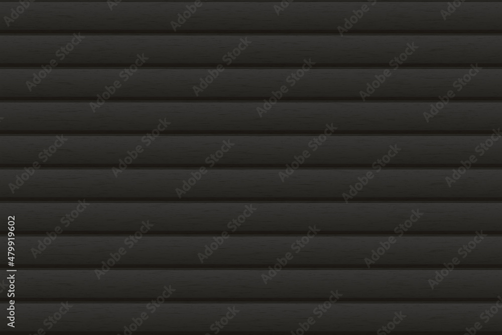 Black wooden, metal, or plastic seamless siding texture. Pattern of building cladding. Abstract vector pattern with texture. Horizontal wall decor for warehouse facade. Vinyl floor backhround Black wooden, metal, or plastic seamless siding texture. Pattern of building cladding. Abstract vector pattern with texture. Horizontal wall decor for warehouse facade. Vinyl floor backhround