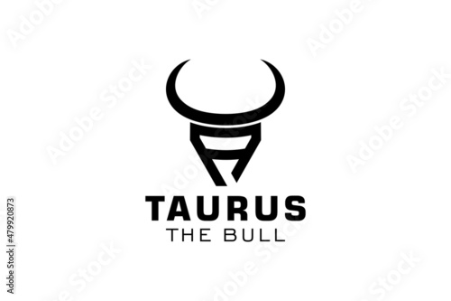 Letter A logo  Bull logo head bull logo  monogram Logo Design Template Element