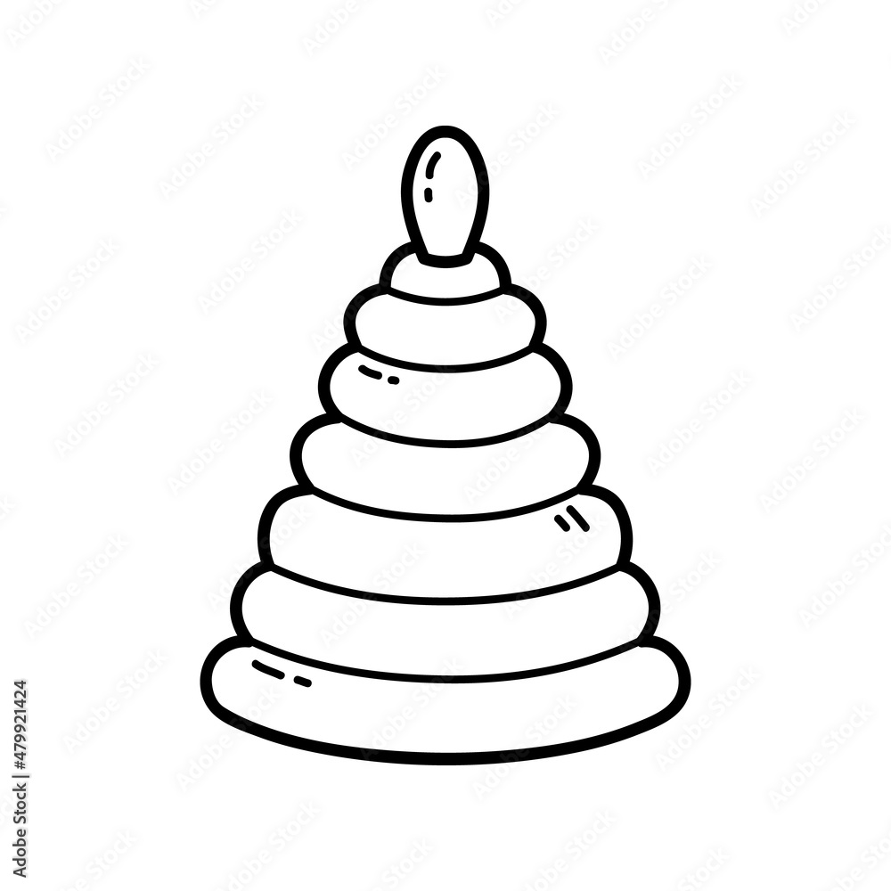 Vector illustration of outline doodle pyramid for children, coloring and scrap book Vector illustration of outline doodle pyramid for children, coloring and scrap book