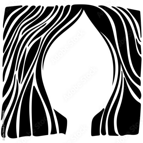 Abstract shape head of a woman