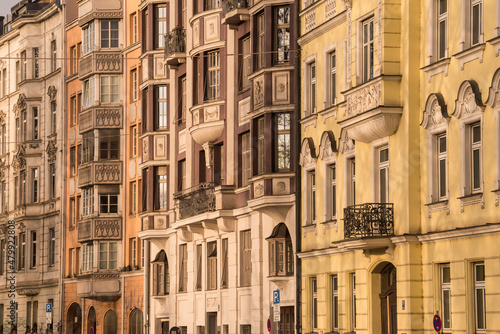 Wallpaper Mural Munich, Germany - December 19 2021: Street view of The facade of the building in Munich downtown on Winter day.
 Torontodigital.ca