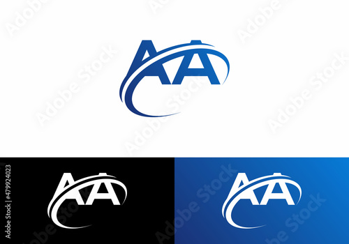 Initial Letter AA Modern Monogram Logo Design in vector