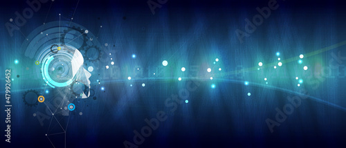 Conceptual technology illustration of artificial intelligence
