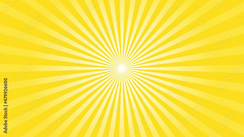 Radiate yellow lines spin around the center of the 4K yellow background. Radiate yellow lines spin around the center of the 4K yellow background.
