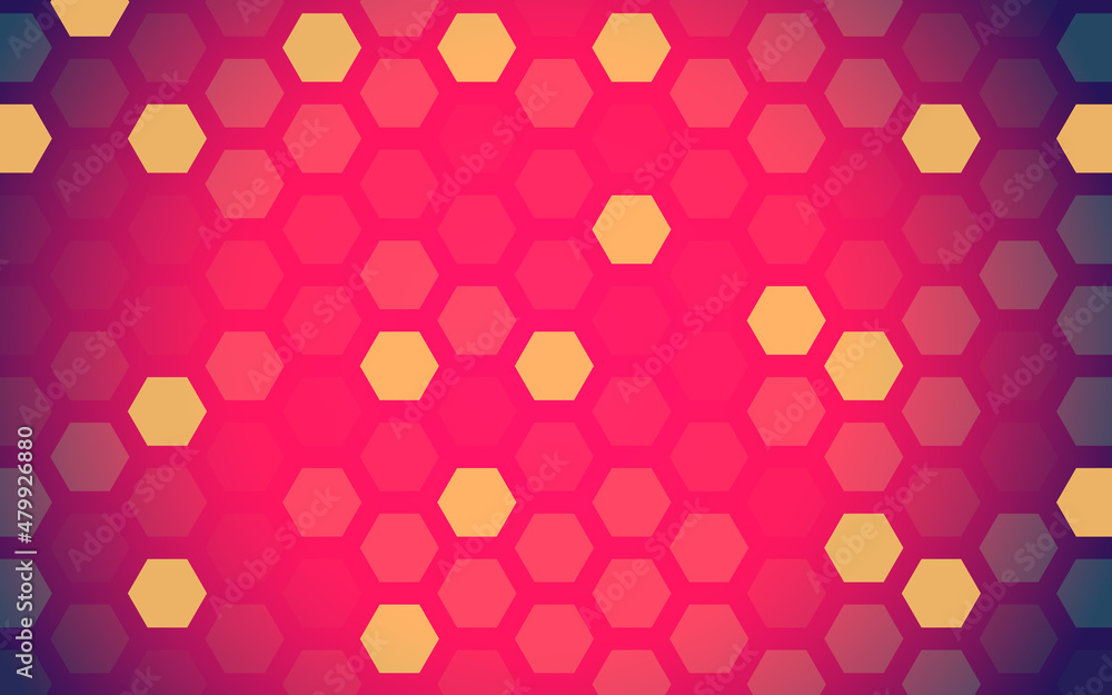 abstract background consisting of pastel hexagons, vector illustration.  modern hexagon background consisting of triangles,