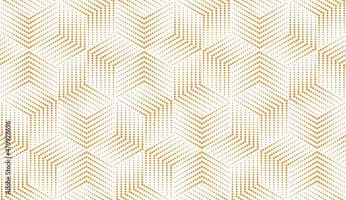 Abstract geometric pattern. A seamless vector background. White and gold ornament. Graphic modern pattern. Simple lattice graphic design